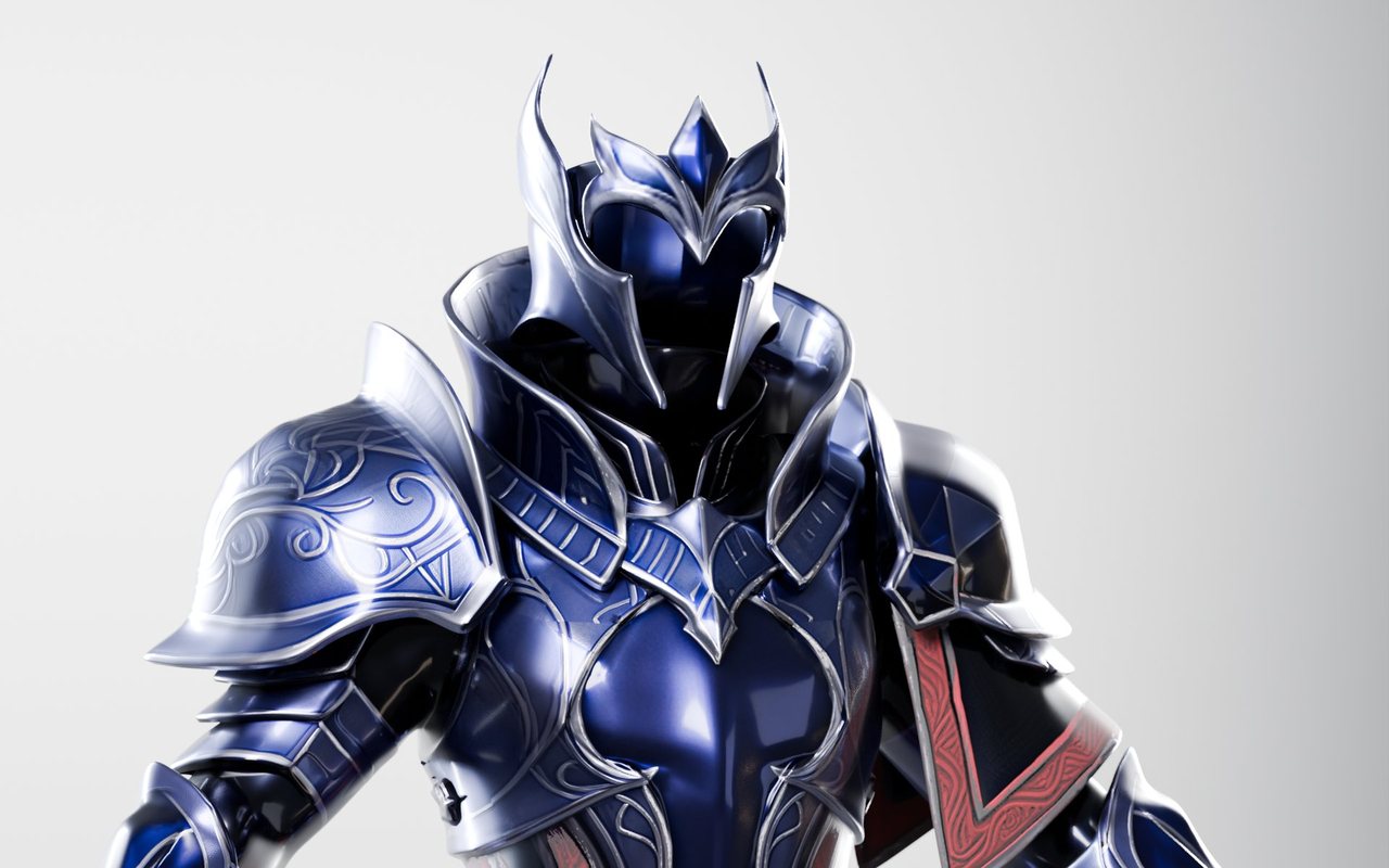 Blue knight armor