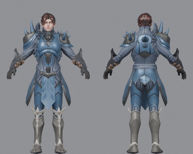 Spiked Plate outfit, front and back