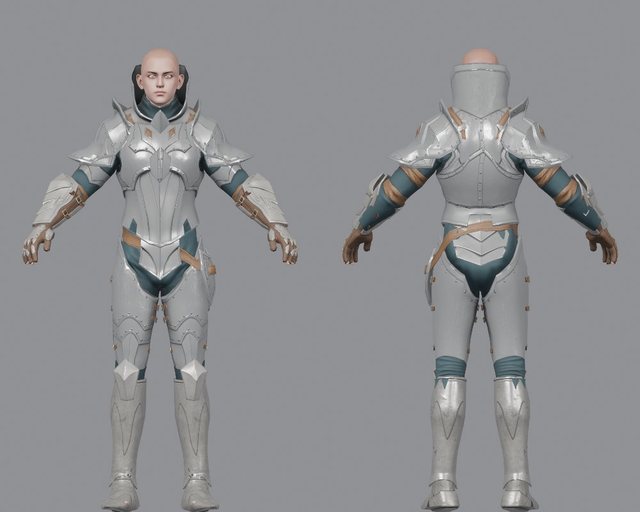 White Plate outfit, front and back