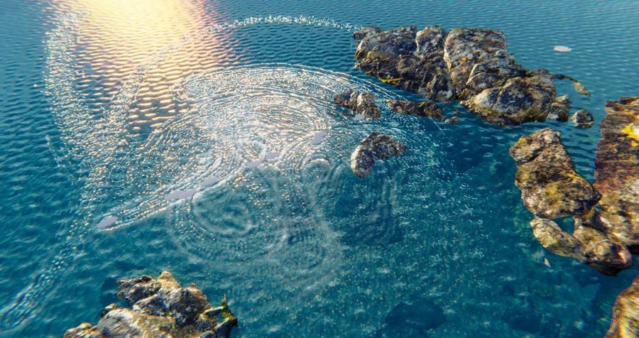 Oceanis — rocky reef in clear blue water